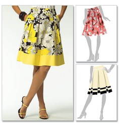 5591 PLEATED YOKE POCKET SKIRT, SASH PATTERN 6-12, 14-22